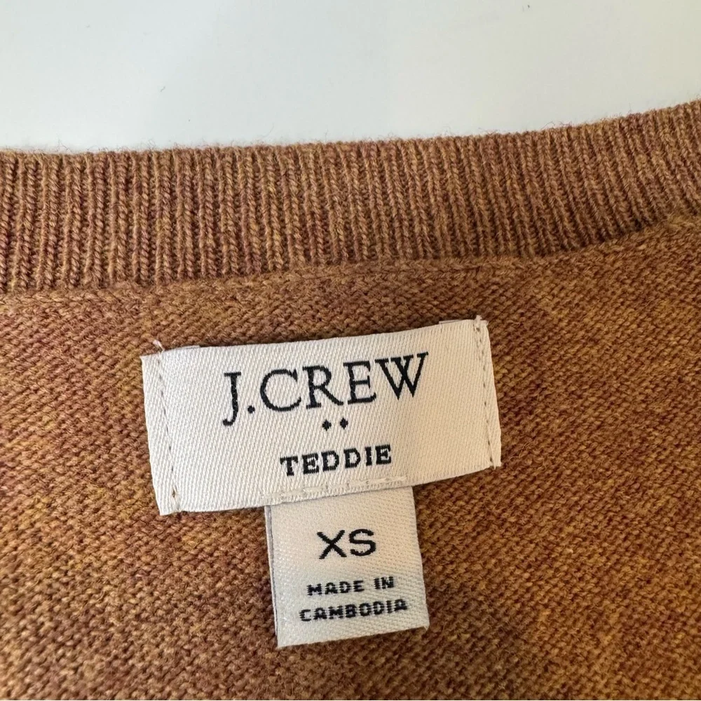 J. Crew Women's Brown Top Crew Teddie Sweater size xs